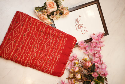 Synthetic  saree with foil work & border ##SR062