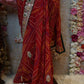 RAJSTHANI HANDWORK CHUNRI SAREE WITH GOTA PATTI AND PITTAN WORK AND BLOUSE   ##SR0392