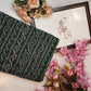 Synthetic  saree with foil work & border ##SR062