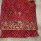 Darbari saree with bandhani print & aaritari work and peacock border  ##SR0187