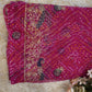 Darbari saree with bandhani print & aaritari work and peacock border  ##SR0187