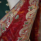 RAJSTHANI HANDWORK CHUNRI SAREE WITH GOTA PATTI AND PITTAN WORK (WITH BLOUSE) ##SR0394