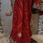 RAJSTHANI HANDWORK CHUNRI SAREE WITH SEQUENCE WORK (WITH BLOUSE) ##SR0397