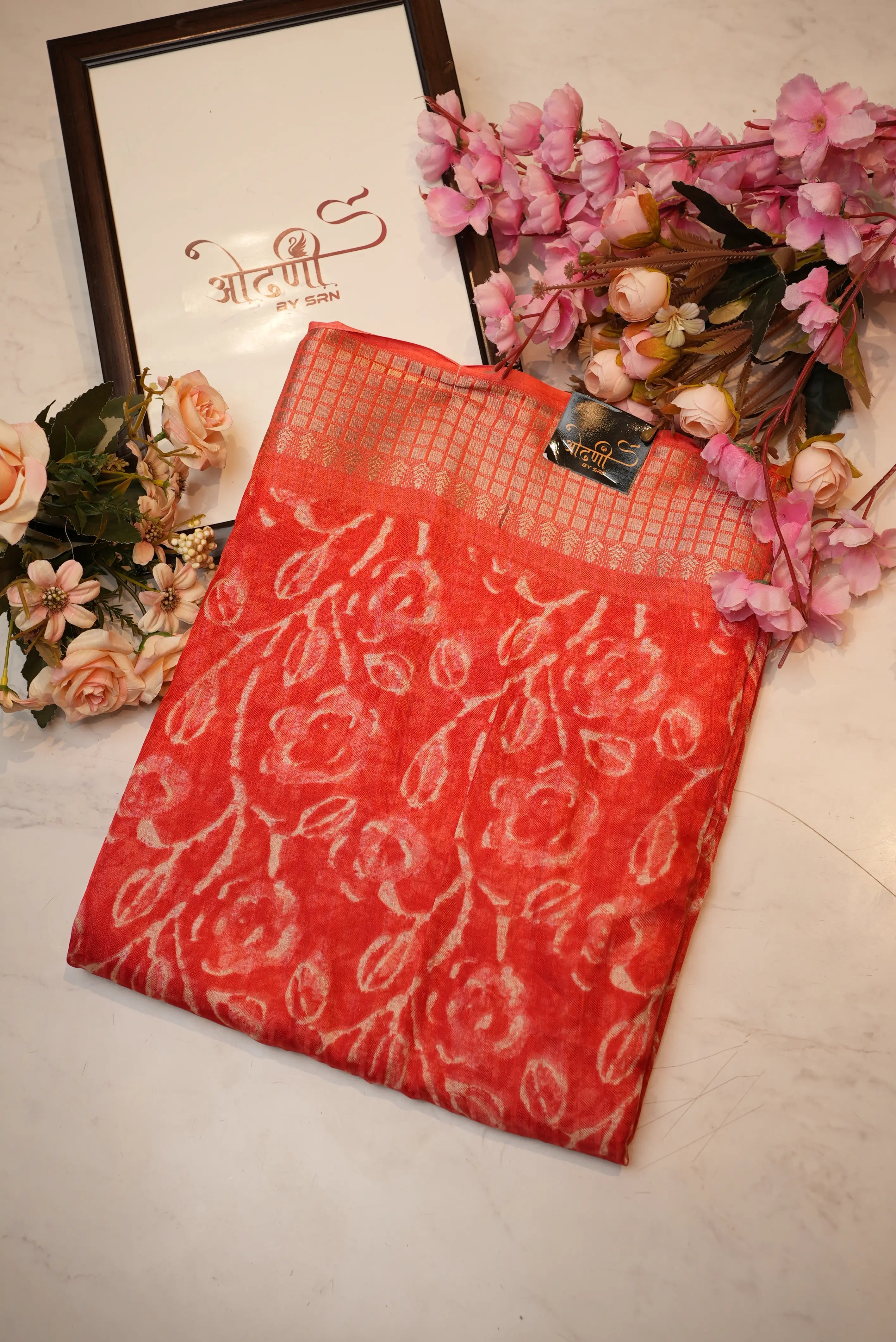 Synthetic Saree with Zari Border