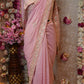 TISSUE FABIRC SAREE WITH KALKTTA HANDWORK (WITH BLOUSE) ##SR415