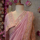 TISSUE FABIRC SAREE WITH KALKTTA HANDWORK (WITH BLOUSE) ##SR415