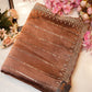 jimmy choo fabric saree with bits work & cutwork pattern stripes design ##SR070