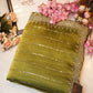 jimmy choo fabric saree with bits work & cutwork pattern stripes design ##SR070