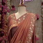 TISSUE FABIRC SAREE WITH KALKTTA HANDWORK (WITH BLOUSE) ##SR415