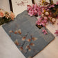 Weight less fabric saree with embruidry & digital print ##SR076