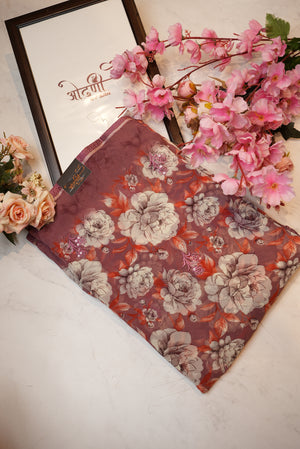 weight less fabric saree with sequnce bulk & border ##SR077