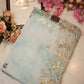 fandy simmer fabric  gota patti border saree with shibori print ##SR078