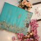 simmer fabric saree with siquence work border ##SR082