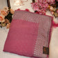 crystal fabric saree with pittan border jerkan work ##SR083