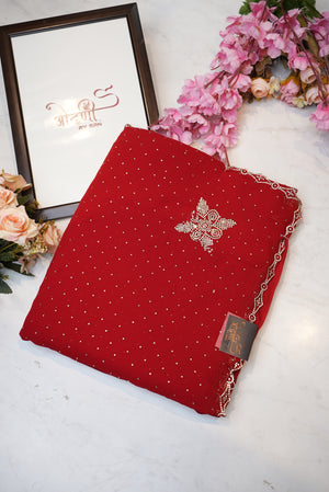zorjat fabric saree with jerkan work ##SR085