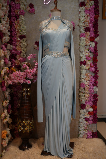 Festive season special saree with sequence work✨❤️ (with blouse)  ##SR0394￼