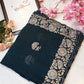 synthetic fabric saree with pittan border work ##SR087