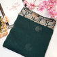 synthetic fabric saree with pittan border work ##SR087