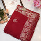 synthetic fabric saree with pittan border work ##SR087
