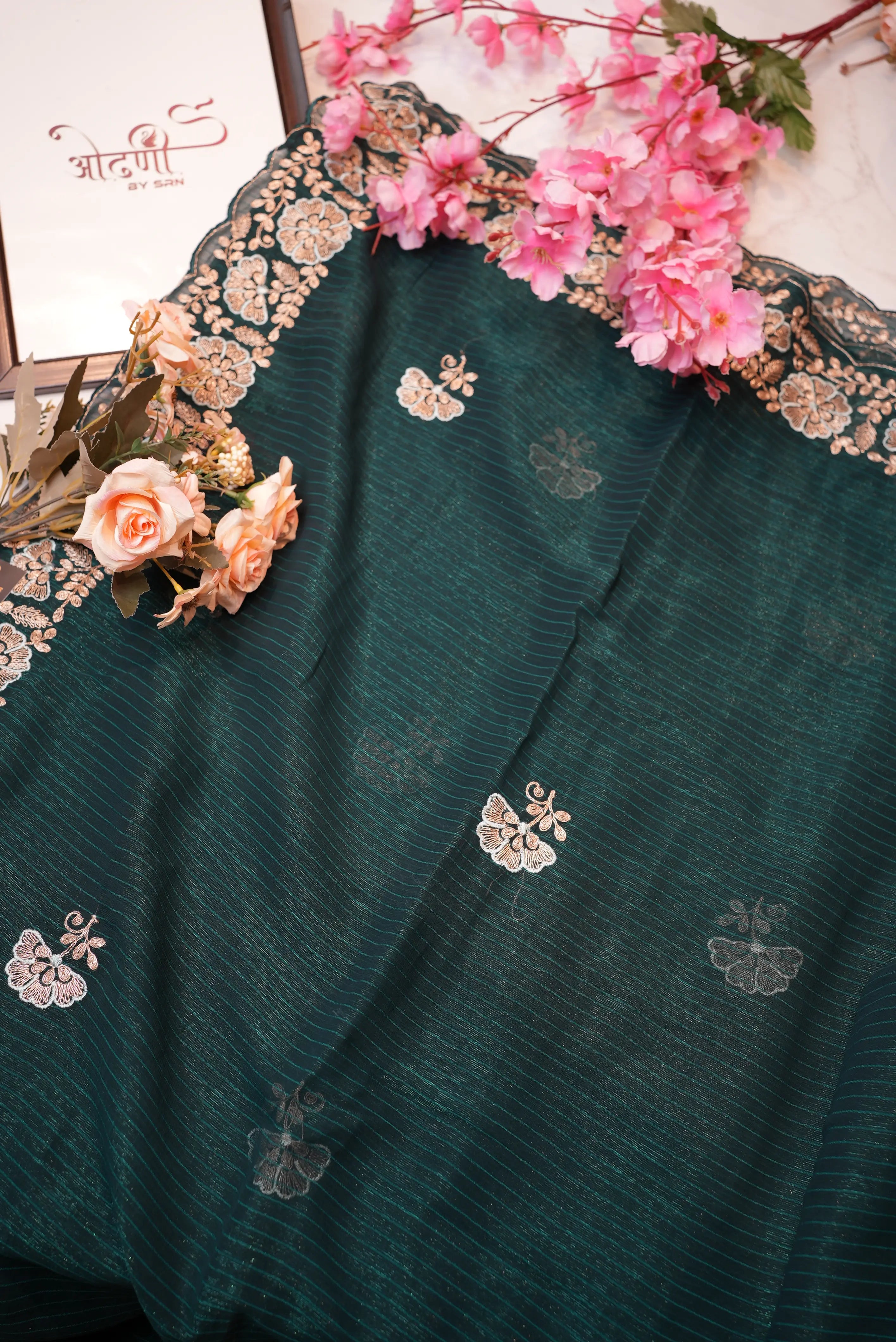 Synthetic Saree with Pittan Border Work