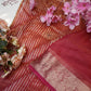 mosam fabric  saree woven  zari border with embroidery work ##SR088