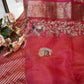 mosam fabric  saree woven  zari border with embroidery work ##SR088