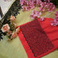 tissue fabric with contrast border saree ##SR090