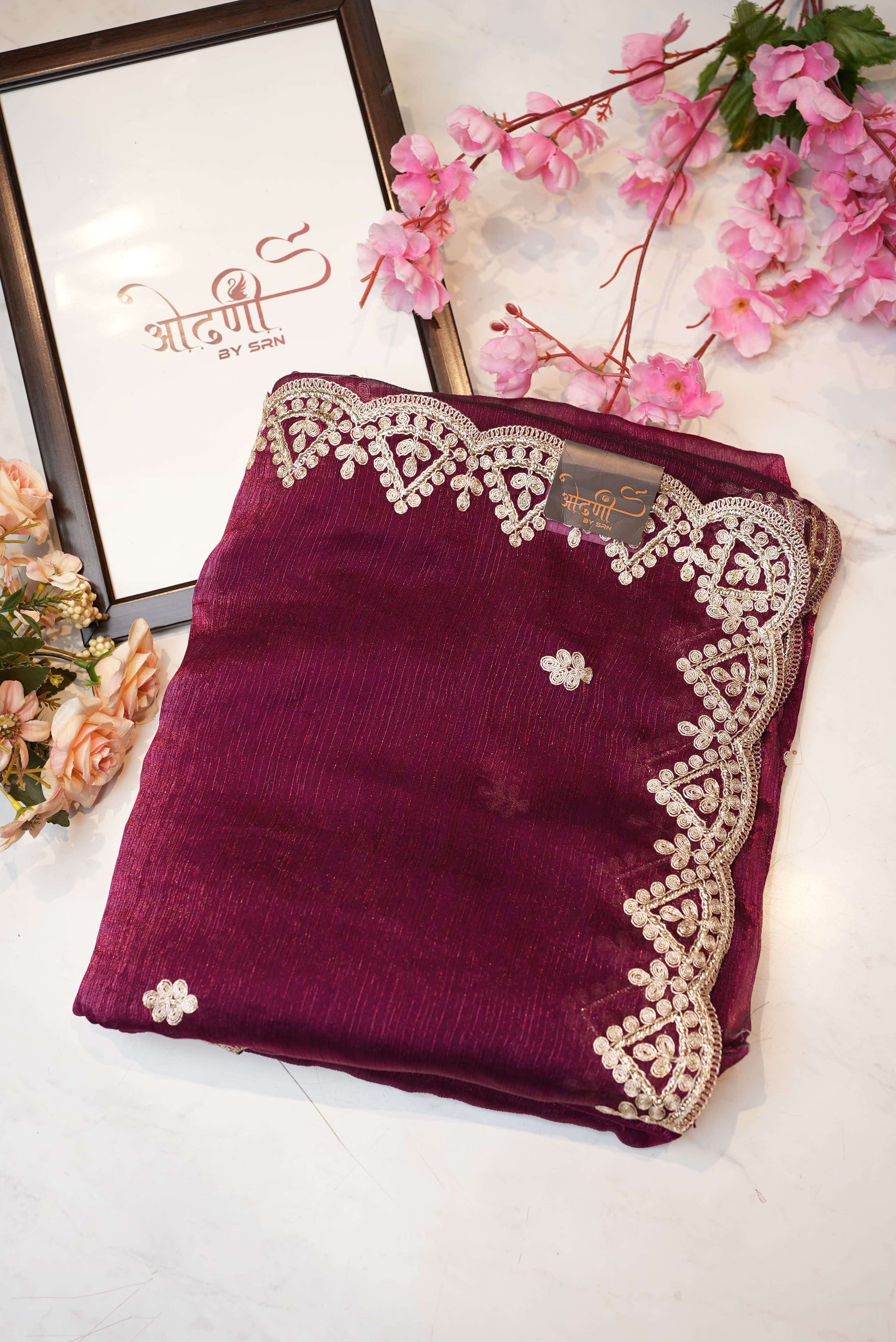 Jimmy Fabric Saree with Pittan Border & Butti