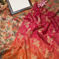 dolla fabric saree with multi zari flowers zero to hundred tone & contrast zari border blouse ##SR095