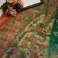 dolla fabric saree with multi zari flowers zero to hundred tone & contrast zari border blouse ##SR095