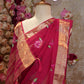 SHIMMER CHIFFON FABRIC SAREE WITH EMBROIDERY BUTA AND BANARASI WEAVING BORDER (WITH BLOUSE) ##SR0176