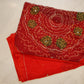 DARBARI SAREE WITH AARI TARI WORK & LADDU BANDHEJ ON ROYAL CHIFFON FABRIC (WITHOUT BLOUSE)  ##SR421