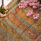 pure pashmina dola fabric saree with kalam kari weaving ##SR097
