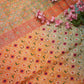 Position print ombre shading saree with patola pattern and contrast blouse ##SR098
