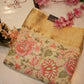 multi colour embrodry with sequence work on pure chinon fabric & zari border ##SR0100