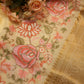 multi colour embrodry with sequence work on pure chinon fabric & zari border ##SR0100