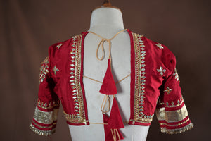 TRADITIONAL RAJASTHANI AANGI BLOUSE WITH  KACHI GOTA PATTI HANDWORK  ##HB052