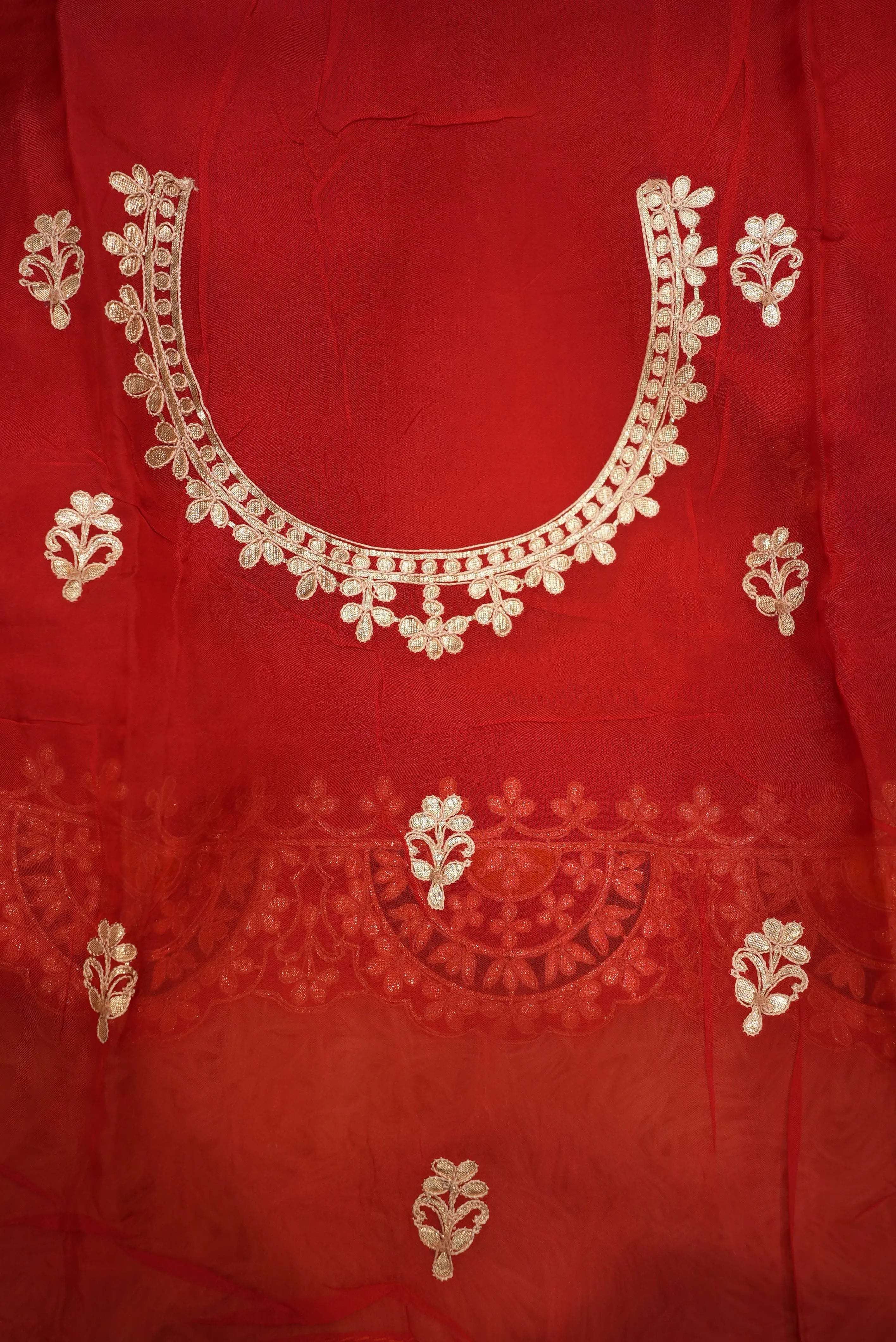 Traditional Saree with Gota Patti Work & Heavy Border (With Blouse)