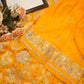 Pure neem zari saree in georgette fabric with kolkata handwork ##SR0106