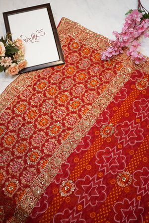 Pure Kaddhi georgette saree with zardozi handwork ##SR0108