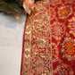 Pure Kaddhi georgette saree with zardozi handwork ##SR0108