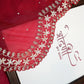 Fendi fabric saree with beads work border and heavy blouse ##SR0109