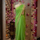 ROYAL GEORGETTE FABRIC SAREE WITH CHARKHI GOTAPATTI WORK (WITH BLOUSE)  ##SR0374