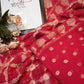Viscose georgette fabric saree with zari weaving and bandhni pattern with heavy blouse ##SR0111