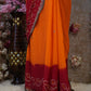 RAJASTHANI BANDHANI SAREE ON VISCOS GEORGETTE FABRIC WITH HANDWORK (WITH BLOUSE) ##SR426