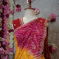 RAJASTHANI BANDHANI SAREE ON VISCOS GEORGETTE FABRIC WITH HANDWORK (WITH BLOUSE) ##SR426