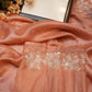 Crystal tissue fabric parl work saree & cutwork border pattern ##SR0115