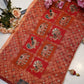 Banarasi silk saree handwork with rich pallu in gujarati design ##SR0119