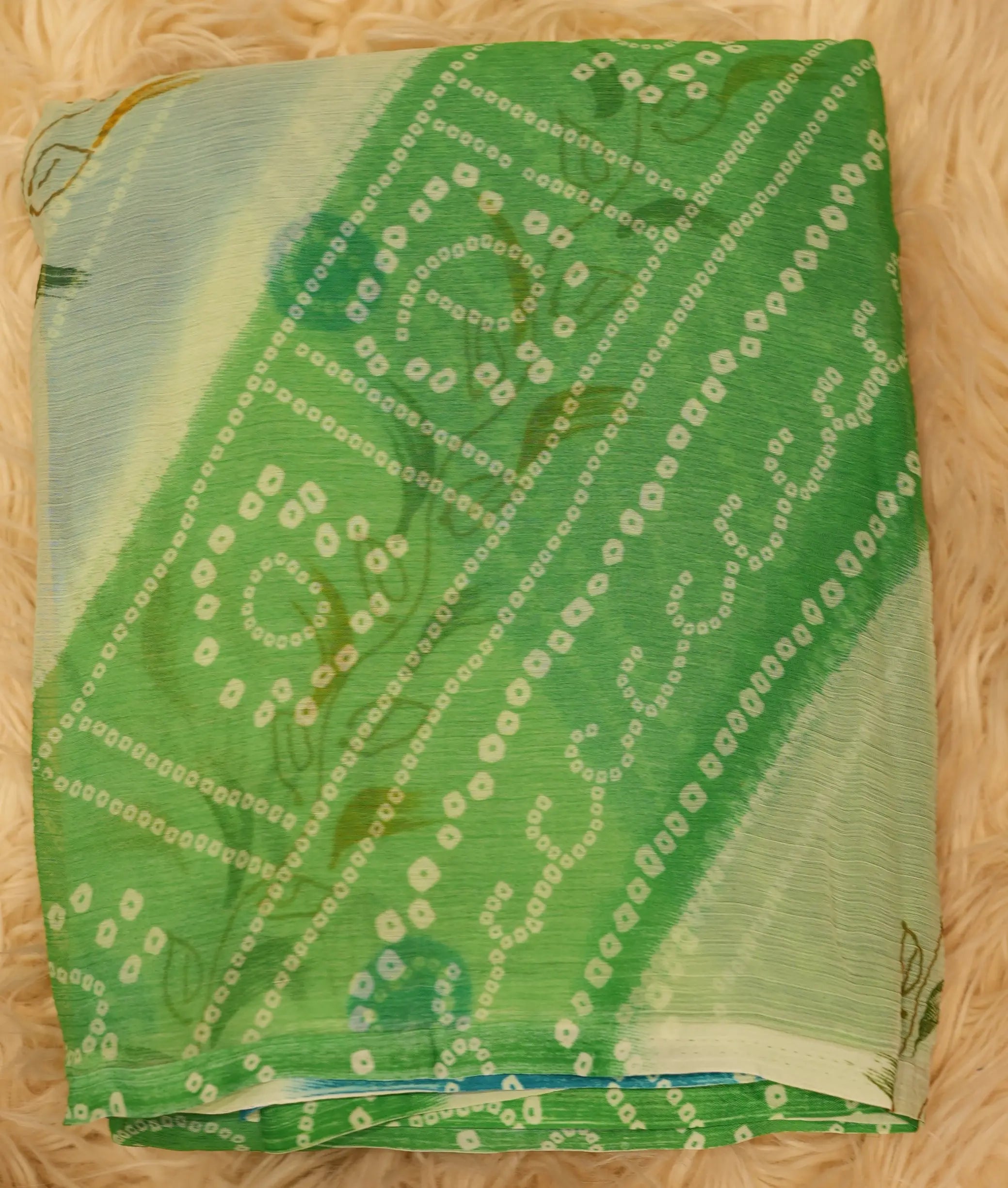 Chiffon Saree with Chunri Lehriya Print