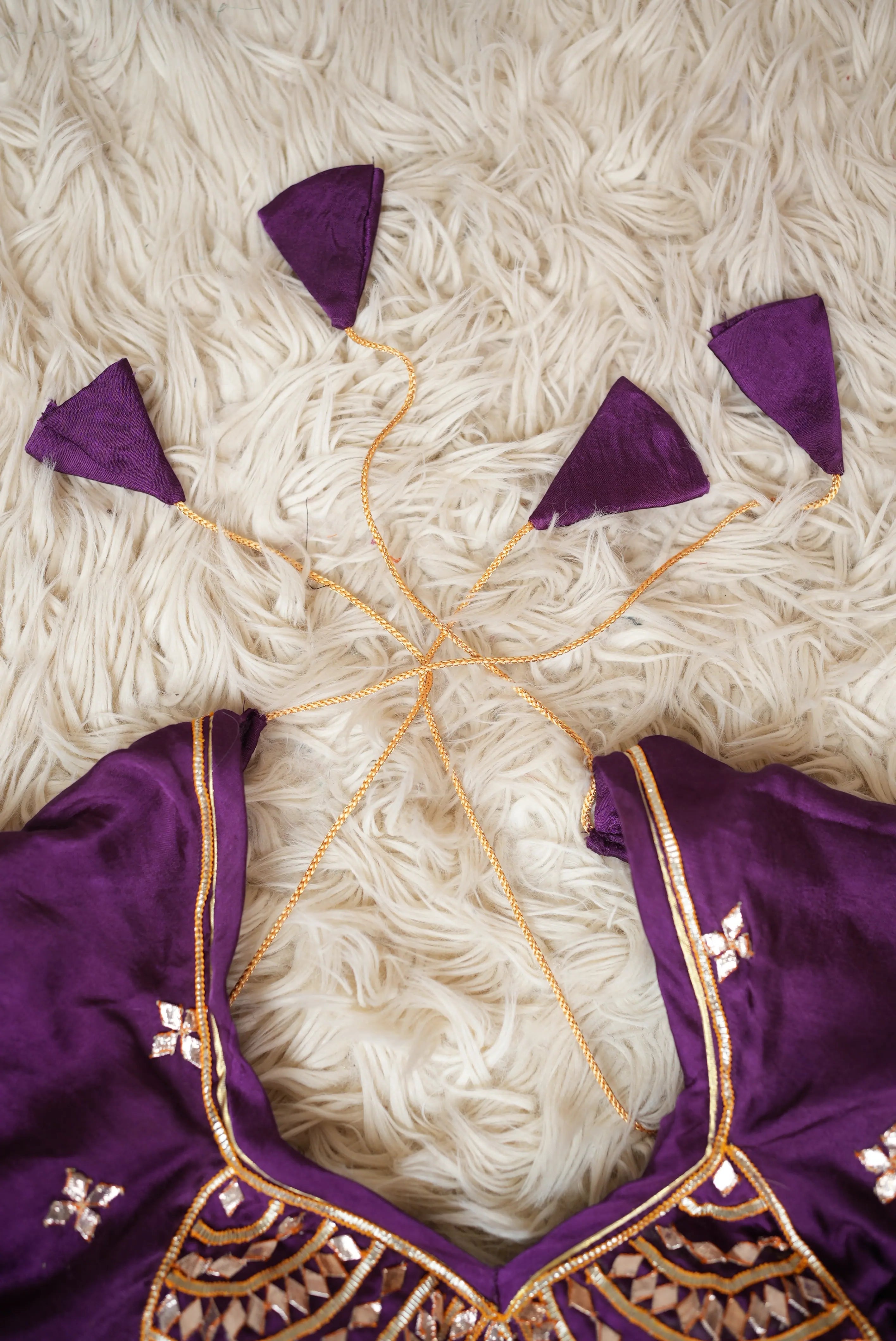 Handwork Aangi Blouse with Kaccha Gota Patti Work in Georgette Fabric